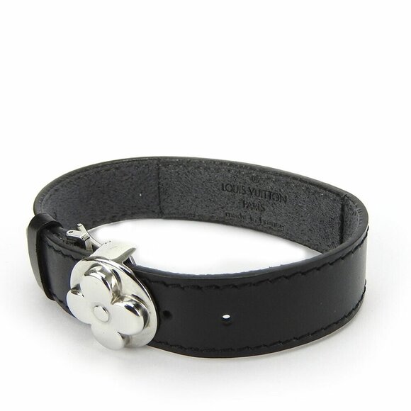 LOUIS VUITTON Black Leather Charm Bracelet - Picture 10 of 10